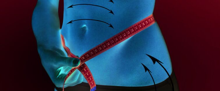 Réduction de la graisse sous-cutanée au niveau de l'abdomen et des côtés suite à une perte de poids en une semaine.